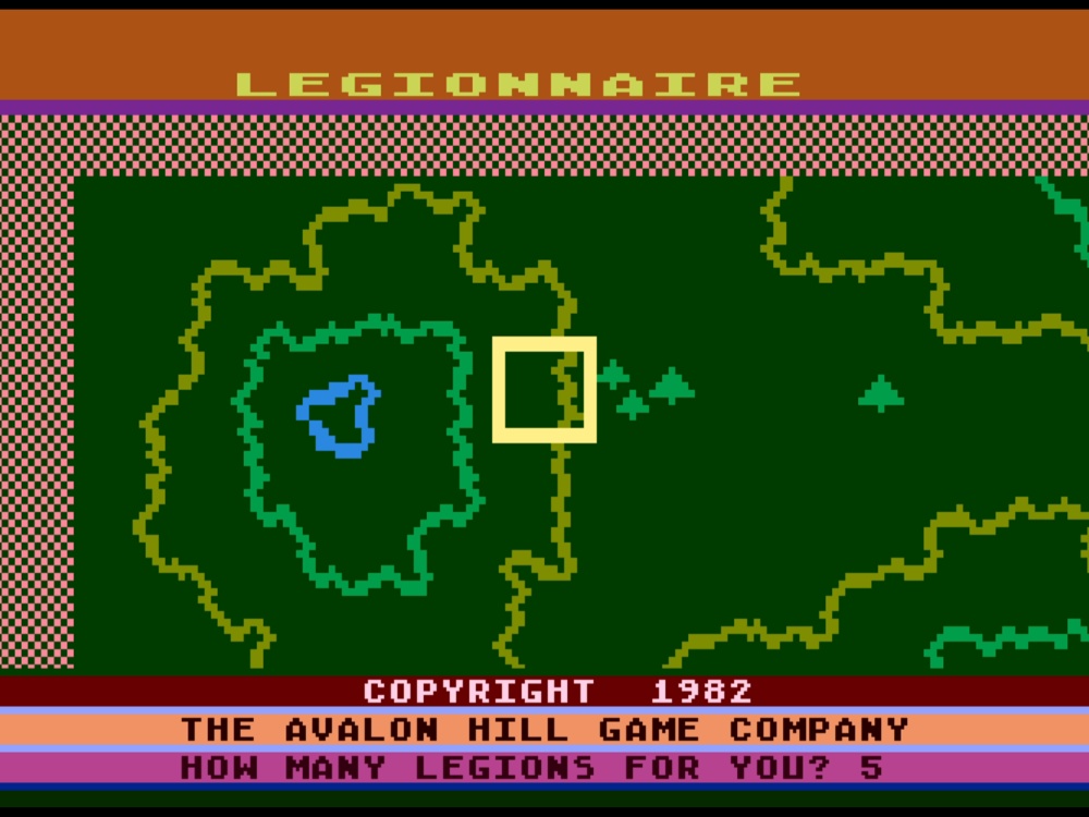 Title Screen of Legionnaire for Atari 8 Bit